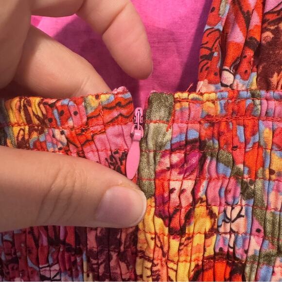 Dress Forum Revolve Pink Floral One Shoulder Wrap Dress Womens S Mini Beachy - Picture 4 of 12